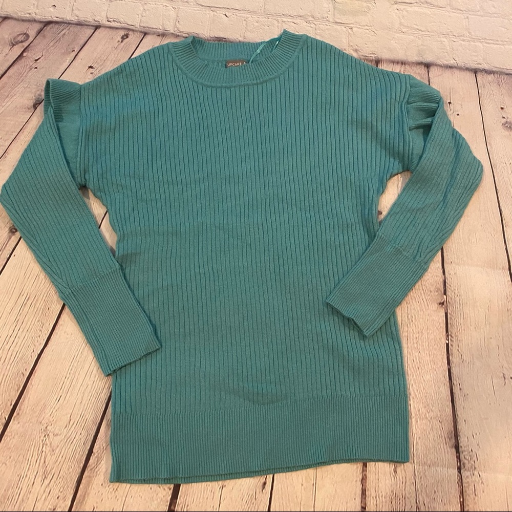 Turquoise Ribbed Sweater